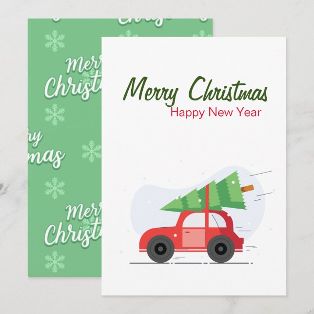 Carte de voeux de Noël (Devant / Derrière)