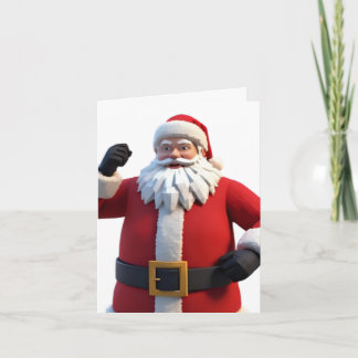 Carte de vœux de Noël 3D du Père Noël – Festive H
