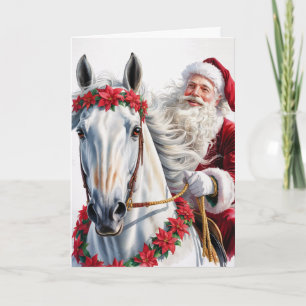 Carte de vœux de Noël à cheval