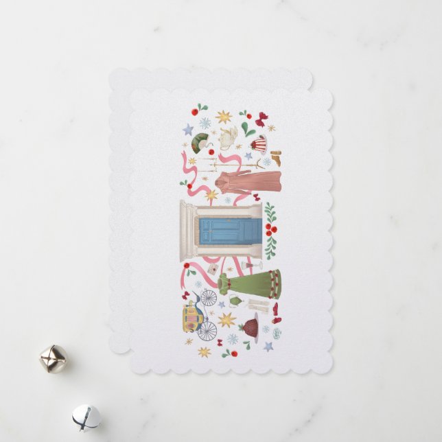 Carte de vœux de Noël à Randalls Flat (Devant/Arrière en situation)