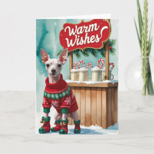 Carte de voeux de Noël American Hairless Terrier