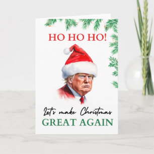 Carte de voeux de Noël amusante Père Noël Trump