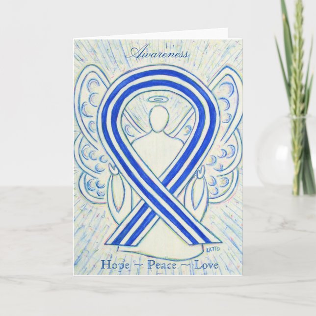 Carte de voeux de Noël Angel de sensibilisation AL (Devant)
