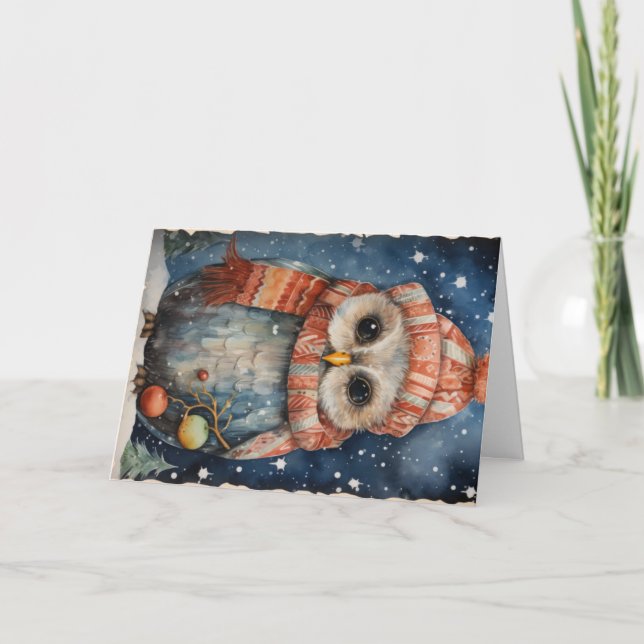 Carte de vœux de Noël Animaux mignons de la forêt (Devant)