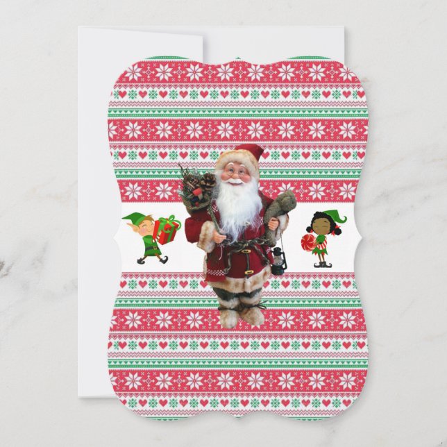Carte de voeux de Noël Appartement, Elf (Devant)