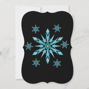 Carte de voeux de Noël Appartement, Flocon de neig
