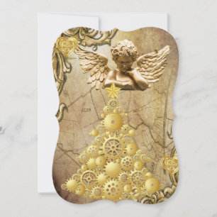 Carte de voeux de Noël Appartement, Gold Angel