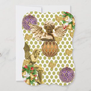 Carte de voeux de Noël Appartement, Gold Angel