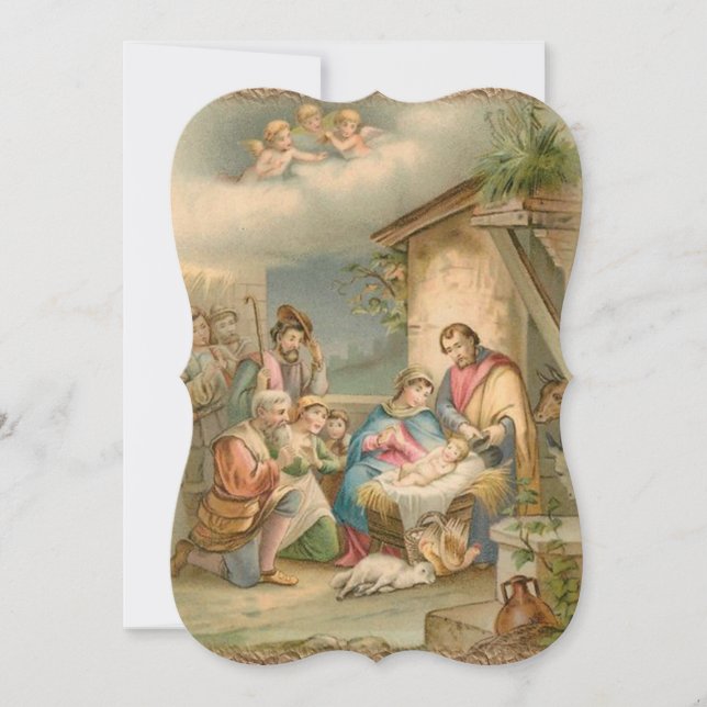 Carte de voeux de Noël Appartement, Jésus Christ (Devant)