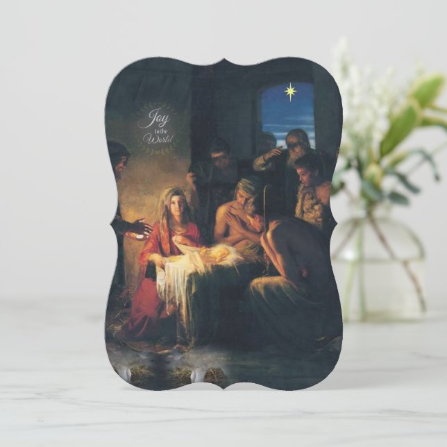 Carte de voeux de Noël Appartement, Jésus Christ (Debout devant)