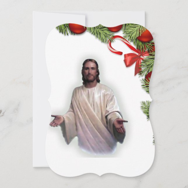 Carte de voeux de Noël Appartement, Jésus Christ (Devant)