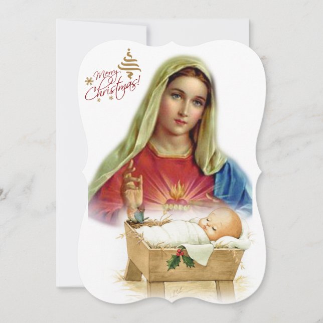 Carte de voeux de Noël Appartement, Jésus Christ (Devant)