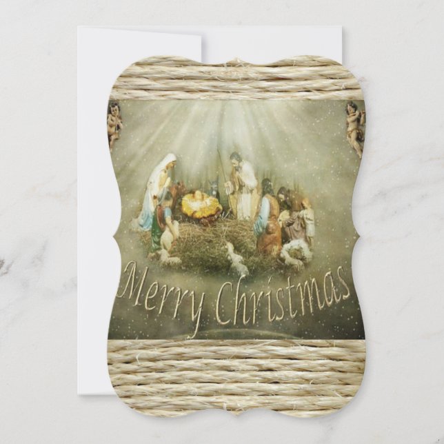 Carte de voeux de Noël Appartement, Jésus Christ (Devant)