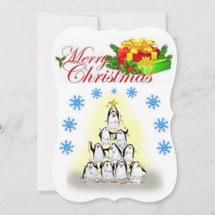 Carte de voeux de Noël Appartement, Penguin