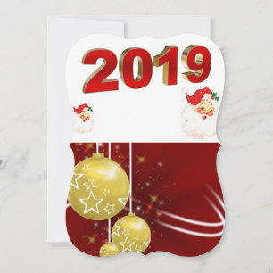 Carte de voeux de Noël Appartement, Père Noël 2019