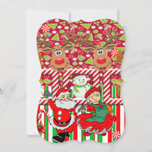 Carte de voeux de Noël Appartement, Père Noël Elf