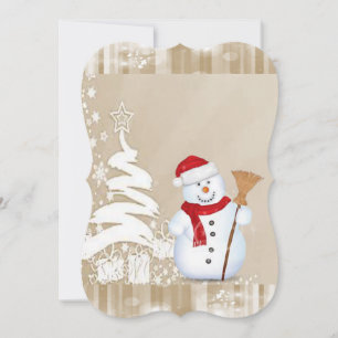 Carte de voeux de Noël Appartement, Snowman