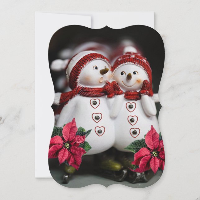 Carte de voeux de Noël Appartement, Snowman (Devant)