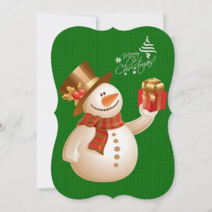 Carte de voeux de Noël Appartement, Snowman