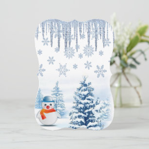Carte de voeux de Noël Appartement, Snowman