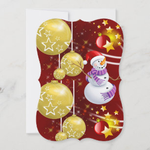 Carte de voeux de Noël Appartement, Snowman