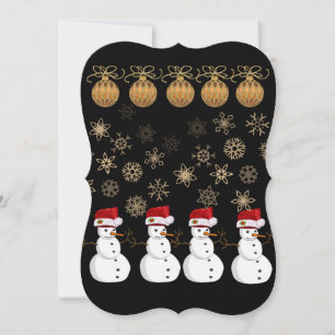 Carte de voeux de Noël Appartement, Snowman
