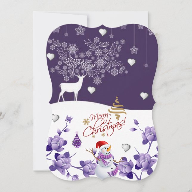 Carte de voeux de Noël Appartement, Snowman (Devant)