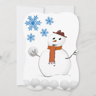 Carte de voeux de Noël Appartement, Snowman