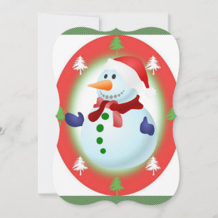 Carte de voeux de Noël Appartement, Snowman