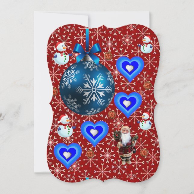 Carte de voeux de Noël Appartement, Snowman (Devant)