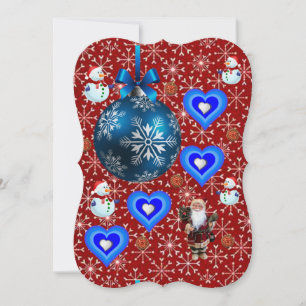 Carte de voeux de Noël Appartement, Snowman