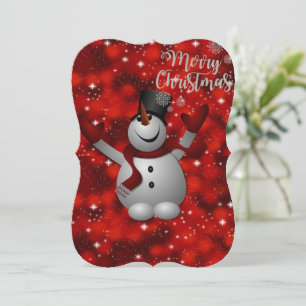 Carte de voeux de Noël Appartement, Snowman
