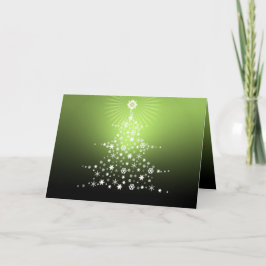 Carte de voeux de Noël Arbre/Vert
