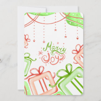 Carte de vœux de Noël avec cadeaux