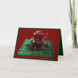 Carte de vœux de Noël avec du miel d'abeilles