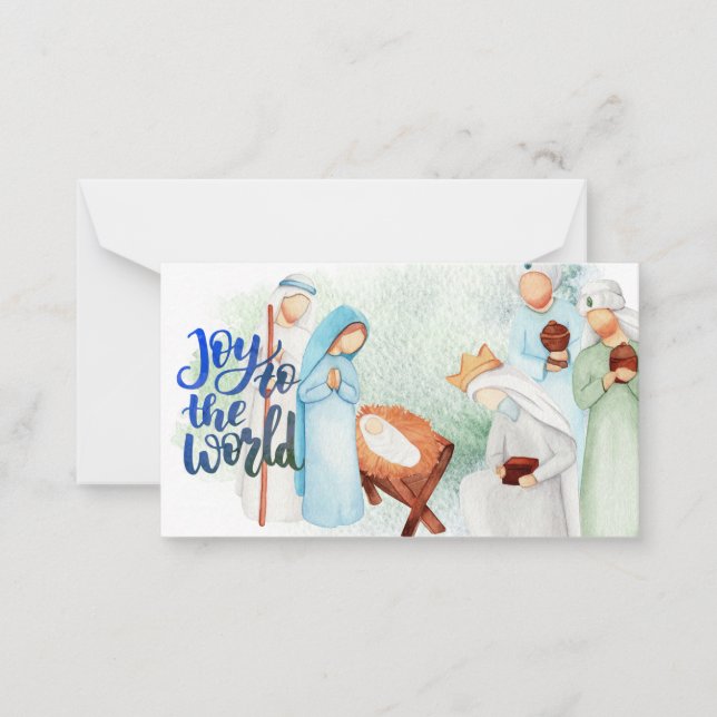 Carte de vœux de Noël avec Nativité (Devant)