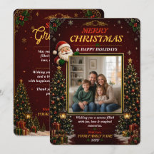 Carte de vœux de Noël avec photo