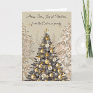 Carte de vœux de Noël avec photo de famille au sap