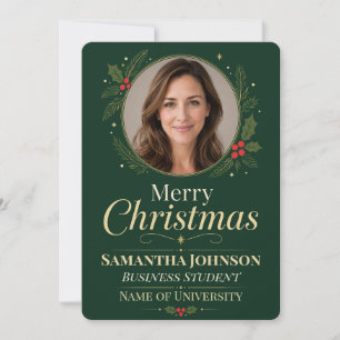 Carte de vœux de Noël avec photo de joyeux Noël po