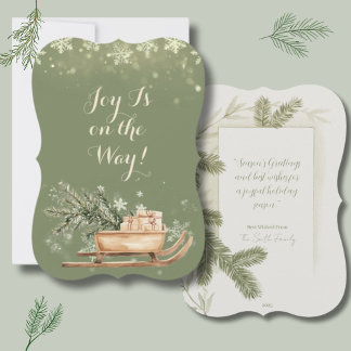 Carte de vœux de Noël avec un pin sur une voiture