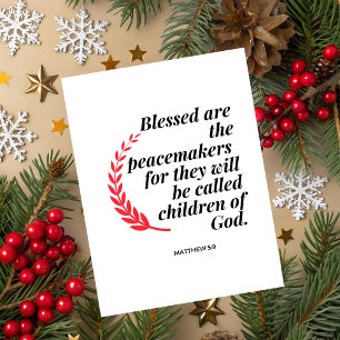 Carte de vœux de Noël avec verset biblique Matthie
