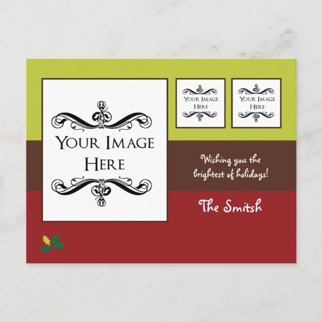 Carte de vœux de Noël avec votre photo (Devant)