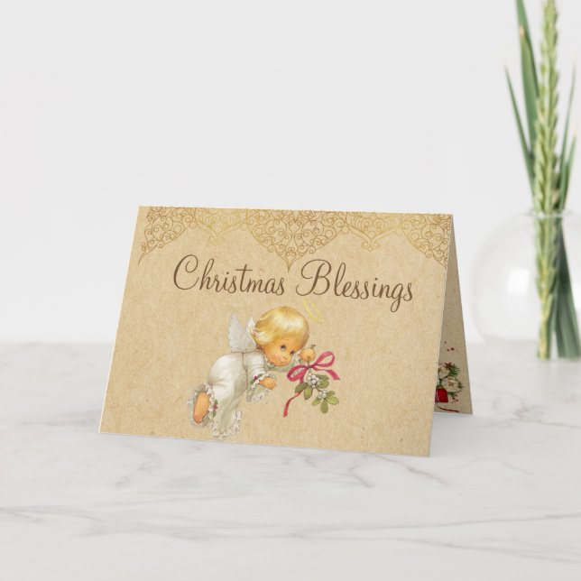 Carte de voeux de Noël Baby Angel (Devant)