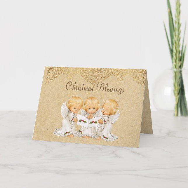 Carte de voeux de Noël Baby Angel (Devant)