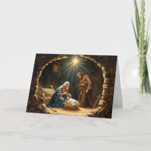 Carte de vœux de Noël bébé Jésus série #3
