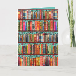 Carte de voeux de Noël bibliothèque avec saint