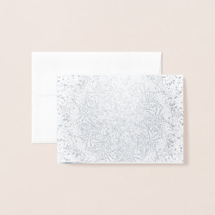 Carte de voeux de Noël Blank Silver Foil & Kraft
