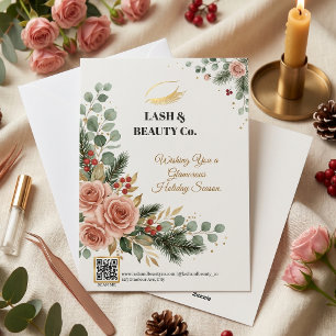 Carte de vœux de Noël Botanica pour techniciens de