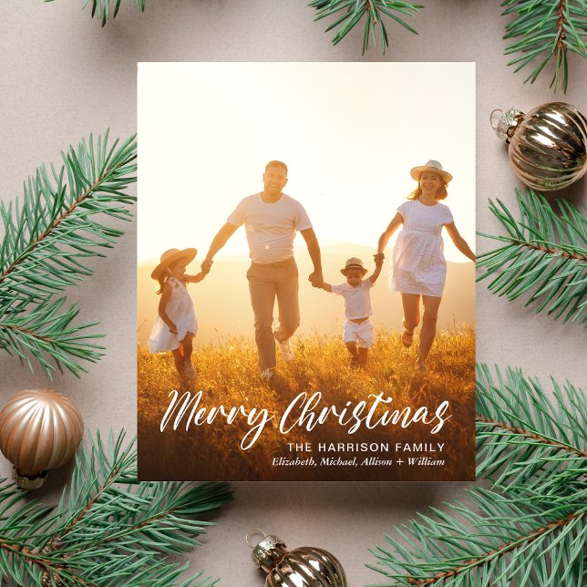 Carte de vœux de Noël budget photo superposition é (Share the love and warmth of the season with your personalized photo Christmas card)