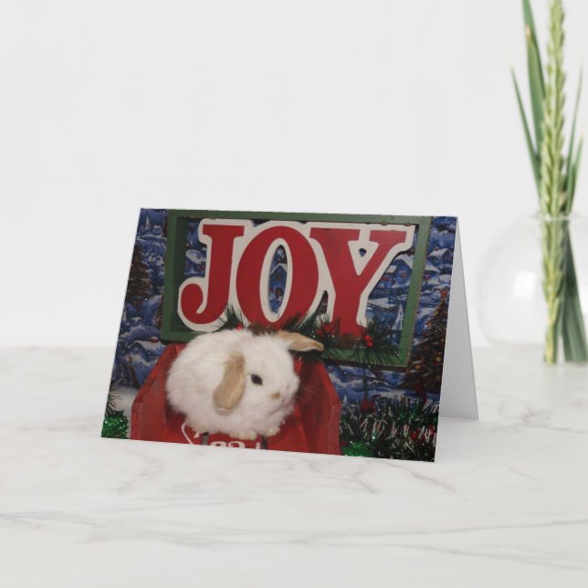 Carte de voeux de Noël Bunny (Devant)